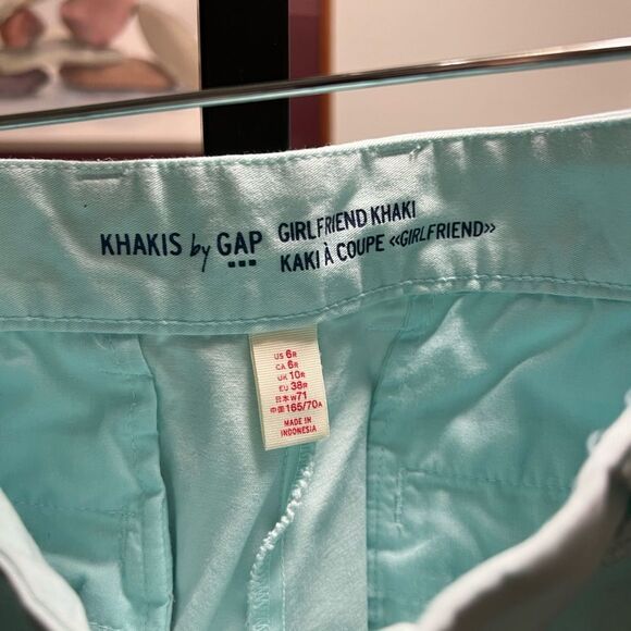 GAP Light Blue Girlfriend Girlfriend Khaki Pants Size 6pt #PT301 - Picture 2 of 6